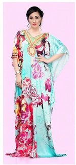 Lovely Aqua Color Satin Fabric Indowestern