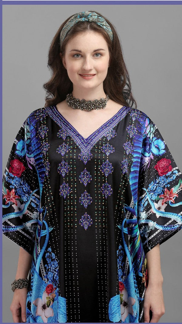Amazing Black Color Satin Fabric Indowestern