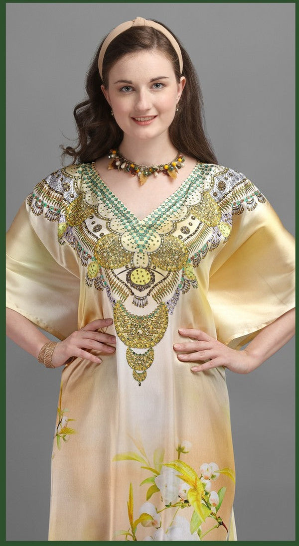 Amazing Cream Color Satin Fabric Indowestern