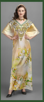 Amazing Cream Color Satin Fabric Indowestern