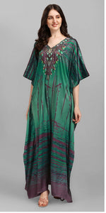 Superb Green Color Satin Fabric Indowestern