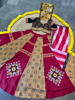 Amazing Maroon Color Muslin Fabric Party Wear Lehenga