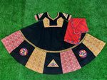 Amazing Black  Color Rayon Fabric Party Wear Lehenga