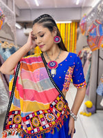 Dazzling Blue Color Rayon Fabric Designer Lehenga