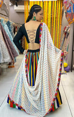 Impressive Multi Color Rayon Fabric Designer Lehenga