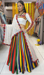 Impressive Multi Color Rayon Fabric Designer Lehenga
