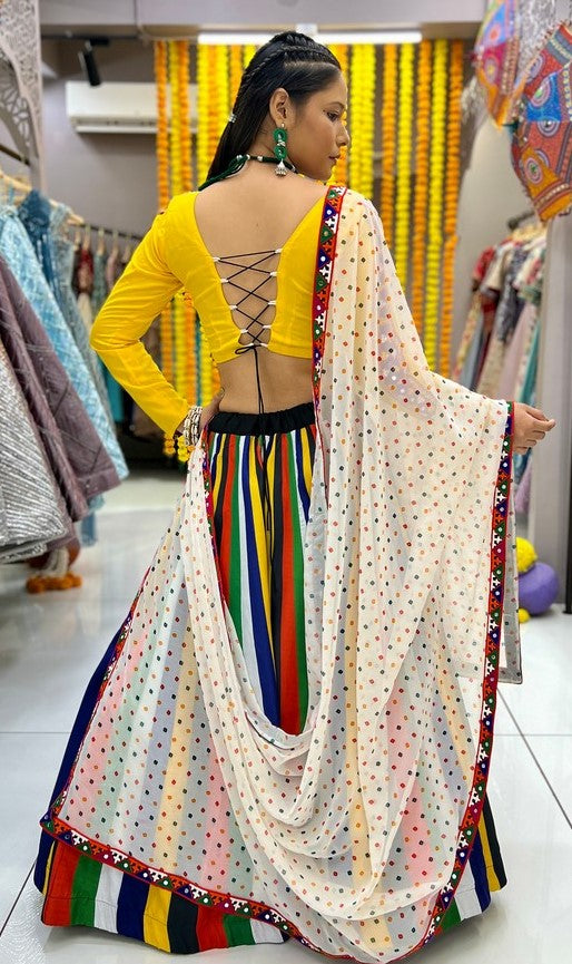 Impressive Multi Color Rayon Fabric Designer Lehenga