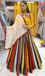 Impressive Multi Color Rayon Fabric Designer Lehenga