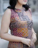Divine Multi Color Cotton Fabric Designer Kurti
