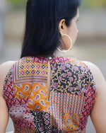 Divine Multi Color Cotton Fabric Designer Kurti