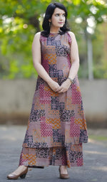 Divine Multi Color Cotton Fabric Designer Kurti