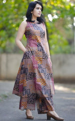 Divine Multi Color Cotton Fabric Designer Kurti