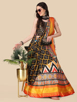 Amazing Multi Color Satin Fabric Designer Lehenga