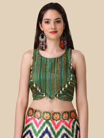 Amazing Multi Color Satin Fabric Designer Lehenga