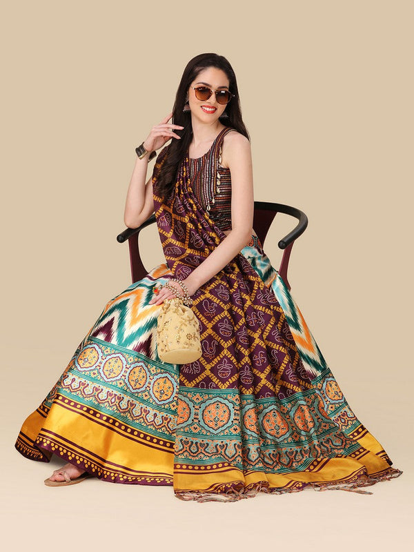 Amazing Multi Color Satin Fabric Designer Lehenga