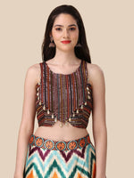 Amazing Multi Color Satin Fabric Designer Lehenga