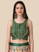 Dazzling Multi Color Satin Fabric Designer Lehenga