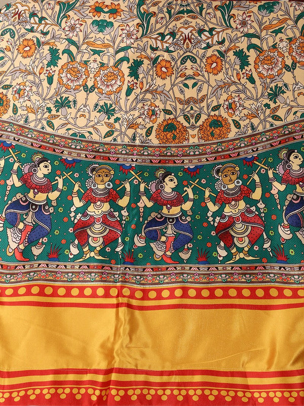 Dazzling Multi Color Satin Fabric Designer Lehenga