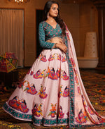 Amazing Pink Color Crepe Fabric Party Wear Lehenga