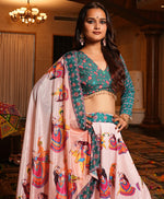 Amazing Pink Color Crepe Fabric Party Wear Lehenga