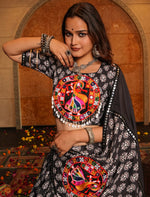 Amazing Black Color Crepe Fabric Party Wear Lehenga