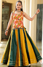 Amazing Mustard Color Cotton Fabric Party Wear Lehenga
