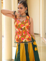 Amazing Mustard Color Cotton Fabric Party Wear Lehenga