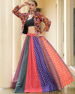Amazing Multi Color Silk Fabric Party Wear Lehenga