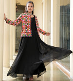 Lovely Black Color Georgette Fabric Gown