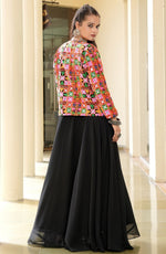Lovely Black Color Georgette Fabric Gown