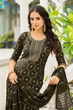 Classy Black Color Viscose Fabric Designer Suit