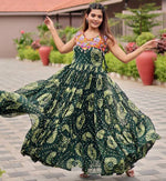 Amazing Green Color Georgette Fabric Gown