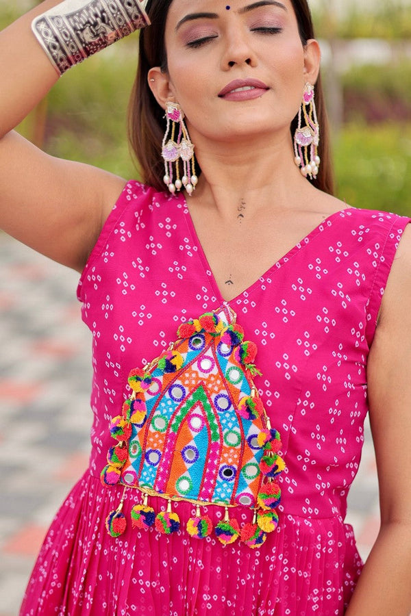 Beautiful Magenta Color Georgette Fabric Gown