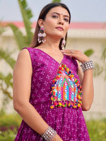 Beautiful Purple Color Georgette Fabric Gown