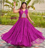 Beautiful Purple Color Georgette Fabric Gown