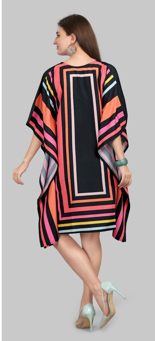 Lovely Black Color Polyester Fabric Kaftan