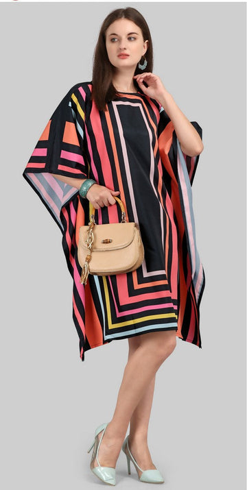 Lovely Black Color Polyester Fabric Kaftan