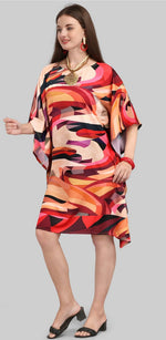 Lovely Multi Color Polyester Fabric Kaftan