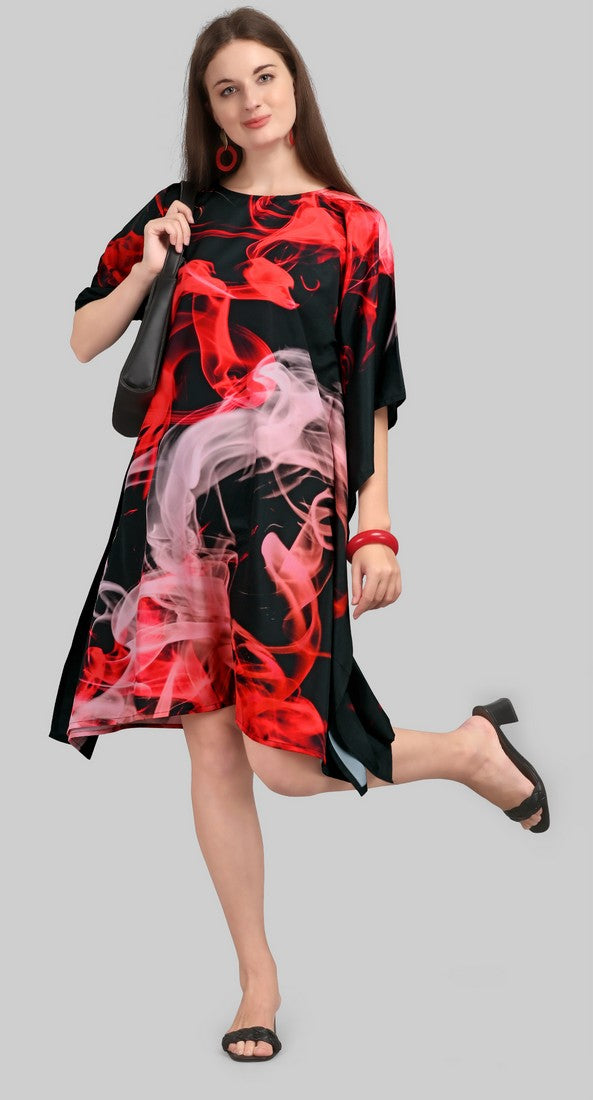 Lovely Black Color Polyester Fabric Kaftan