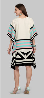 Lovely White Color Polyester Fabric Kaftan