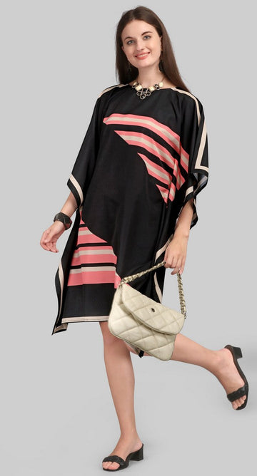 Lovely Black Color Polyester Fabric Kaftan