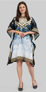 Lovely Grey Color Polyester Fabric Kaftan