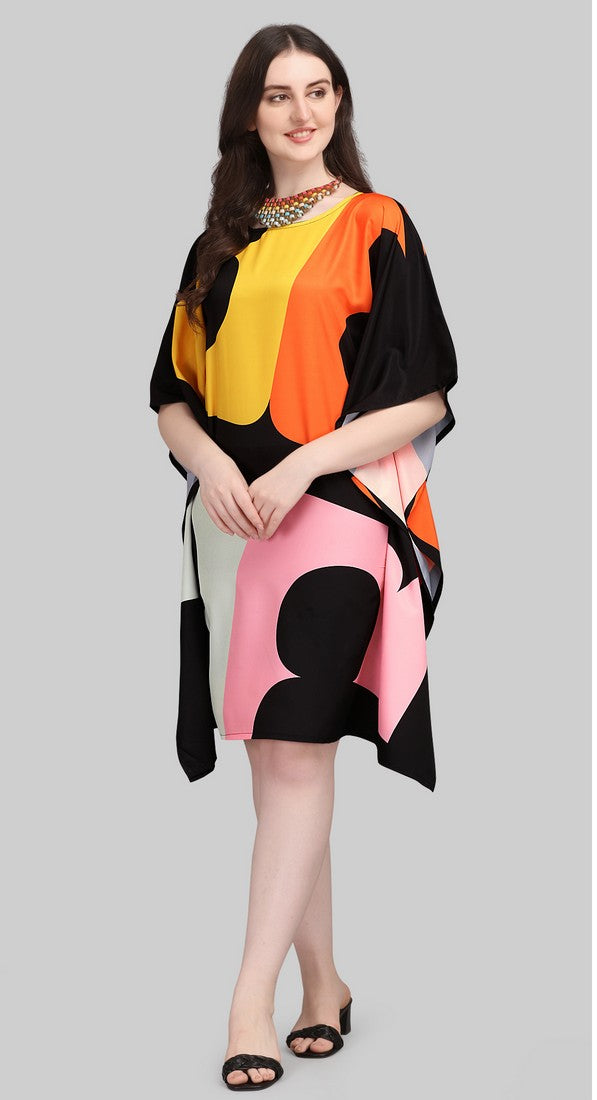 Beautiful Multi Color Polyester Fabric Kaftan