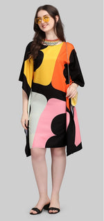 Beautiful Multi Color Polyester Fabric Kaftan
