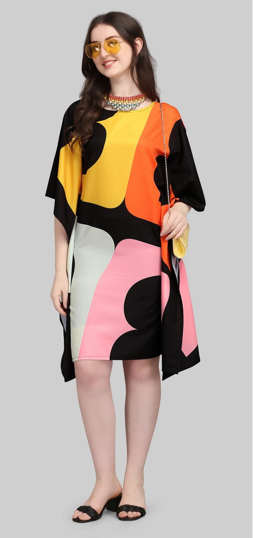Beautiful Multi Color Polyester Fabric Kaftan