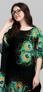 Beautiful Black Color Polyester Fabric Kaftan