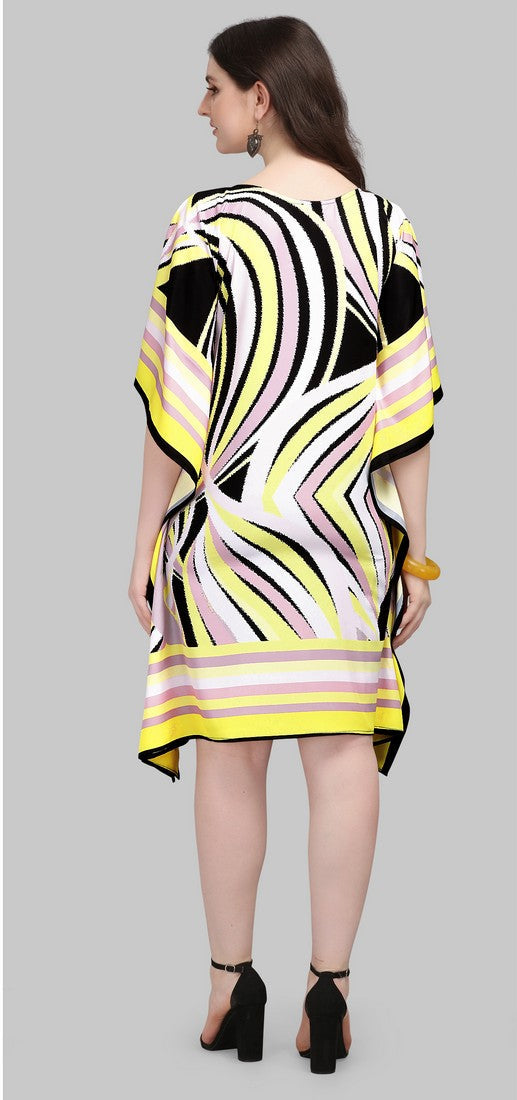 Beautiful Multi Color Polyester Fabric Kaftan