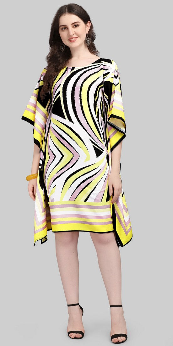 Beautiful Multi Color Polyester Fabric Kaftan