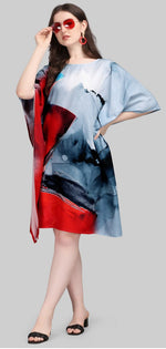 Beautiful Grey Color Polyester Fabric Kaftan