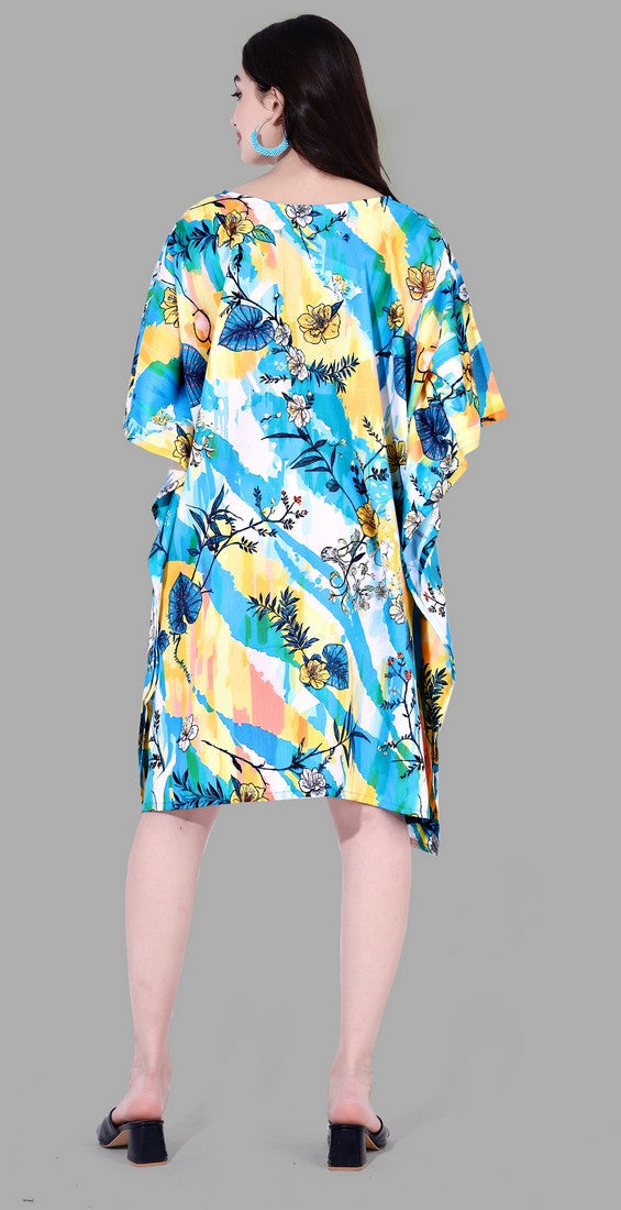 Beautiful Multi Color Polyester Fabric Kaftan